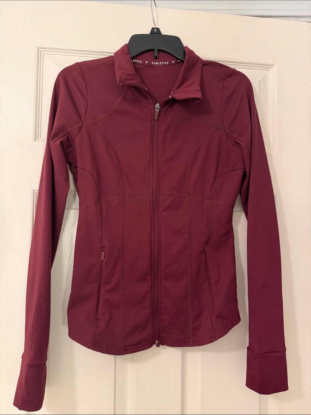 Fabletics Women's Wine Full-Zip Utility Jacket